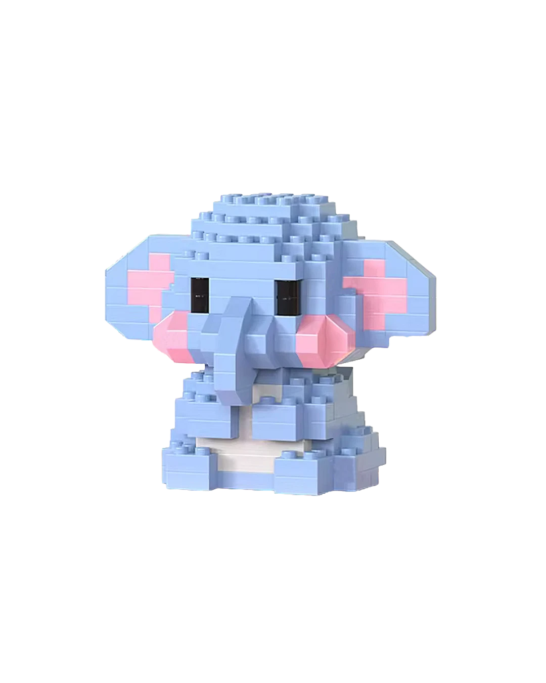 Elephant Mini Block Figurine – Animal Building Bricks Collectible